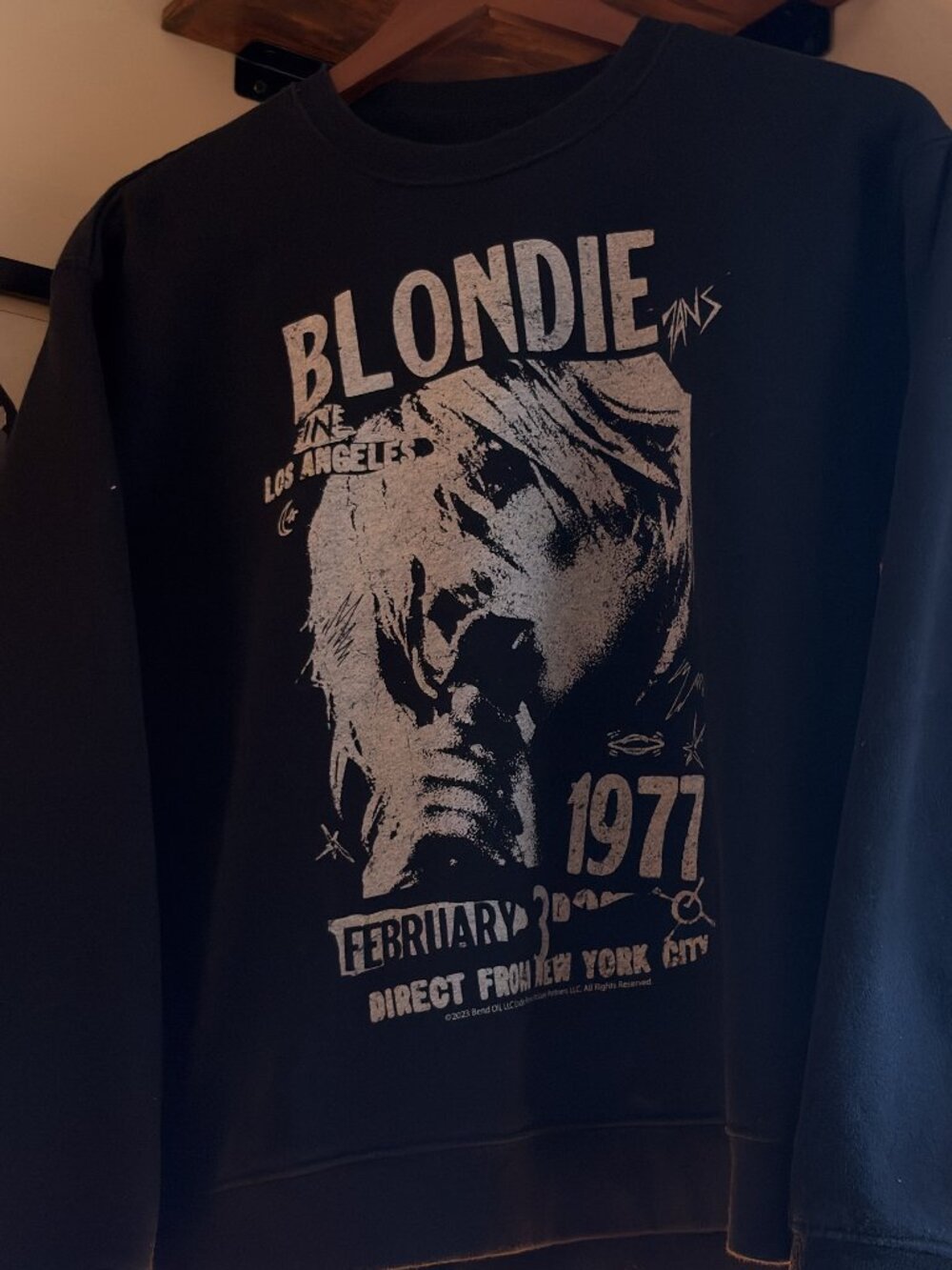 Vintage Blondie 1977 Concert Sweatshirt Black